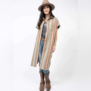 IVY JANE Go West Jacket Duster Tunic Size Small/Medium